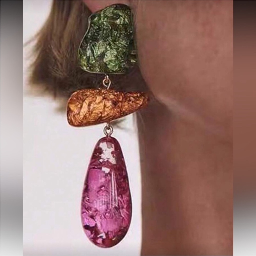 New! Mixed Color Drop Earrings (1042) NWOT